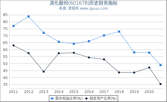 滨化股份(601678)股东权益比率、固定资产比率等历史财务指标图 滨化股份(601678)股东权益比率、固定资产比率等历史财务指标图